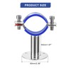 sourcing map Stainless Steel Pipe Supports Wall Mount Ceiling Mount
