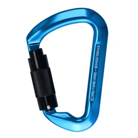 SEPEAK UIAA 30kN Climbing Carabiner Clips, Professional Heavy Duty Twist Locking Carabiners for Climbing,Mountaineering, Rappelling, Camping, Hiking, Swings, Large D Ring Hooks