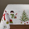 Kadut Christmas Tablecloth, Snowman (60 x 84 Inch) for 5