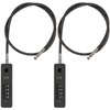 2 Pack Combination Lock 4-Digit Steel Cable Combination Padlock, Diameter