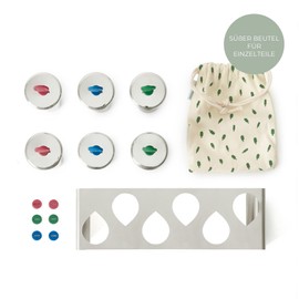 ECO Brotbox Eco Ice Pops 6C Stainless Steel Dishwasher Safe with 6 x 70 ml Capacity Stainless Steel Ice Moulds for DIY Ice Lolly for Children and Adults