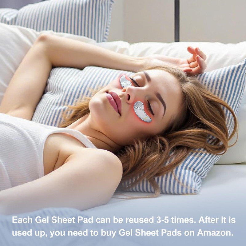 Eye Pods Red Light Therapy Patches, Portable Massager for Under-Eye