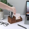 Hipiwe Business Card Holder Stand for Desk Wood Business Card