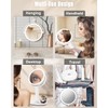 vpu 15X Magnifying Makeup Mirror with Lights, Double Sided 360°