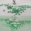 ZEBMOON 100PCS Faux Pearls Beads for Centerpiece Vases, Green Vase