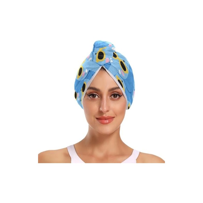 Toallas de microfibra para el cabello con botones absorbentes y