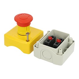 XAL-K178F | XALK178F | SCHNEIDER Emergency Stop Control Station, Plastic, Yellow, RED Mushroom 40MM Turn to Release, 2NC