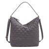 Vera Bradley Performance Twill Oversized Hobo Shoulder Bag, Shadow Gray