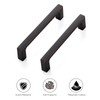 Ravinte 10 Pack Solid 4 Inch Kitchen Square Cabinet Handles