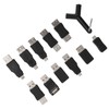 12Pcs USB2.0 Adapter 3.5mm 2 in 1 Audio Adapter Converter