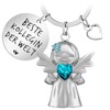 YnewL Best Colleague Keyring Guardian Angel Lucky Charm Matte with