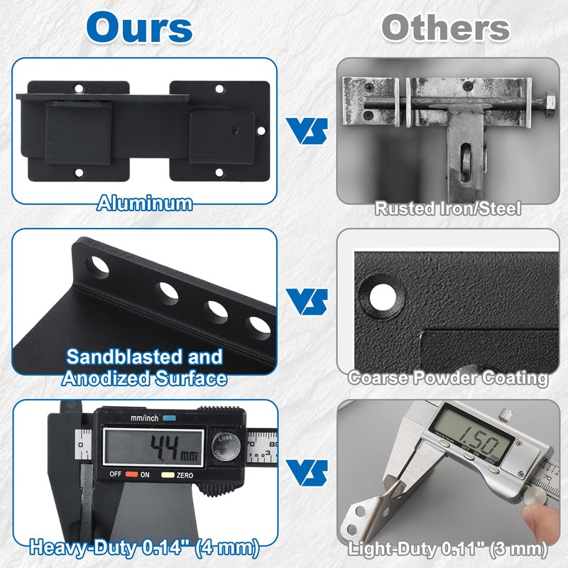 ASelected 2 PCS Flip Gate Latch Lock with Padlock Holes,