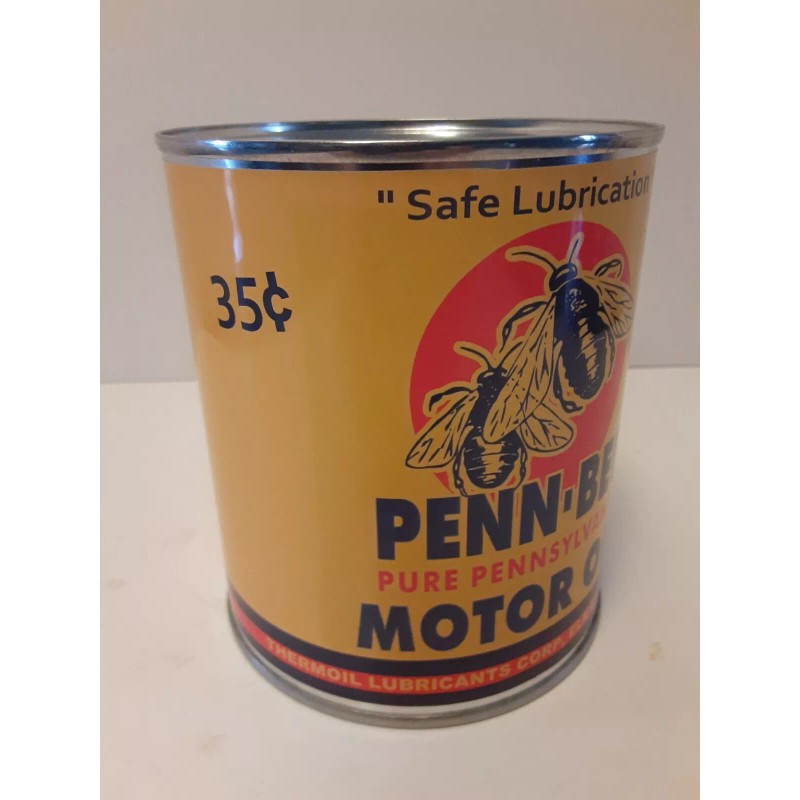 Penn-Bee Vintage Penn-Bee Motor Oil Can 1 qt. - (