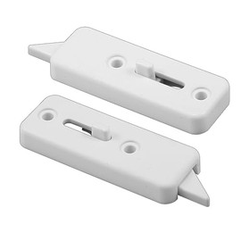 Prime-Line F 2737 2-9/16 In., White Plastic, Spring-Loaded Tilt Latch (1 Pair)