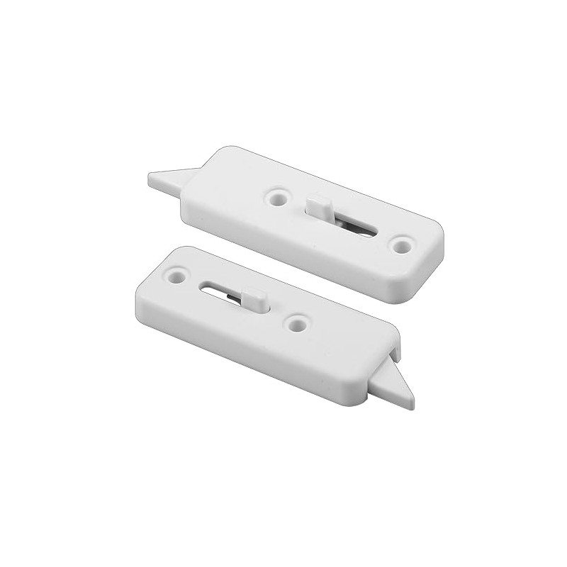 Prime-Line F 2737 2-9/16 In., White Plastic, Spring-Loaded Tilt Latch