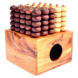 Knobelholz Room Mill 3D 5 x 5 Four in One Row Box Connect Four Strategy Game for 2 Players Four in One Row Four Wins Bingo 3D Four Row