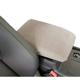 Car Console Covers Plus Made in USA fits Nissan Pathfinder SUV 2005-2010 Fleece Center Armrest Cover for Center Console Lid Light Tan