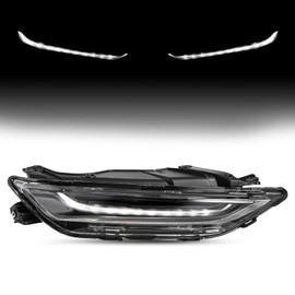 SOCKIR Upper Headlights Assembly Fit for 2019 2020 2021 2022 Chevy Blazer LED Daytime Running Light Headlamp Right Passenger Side