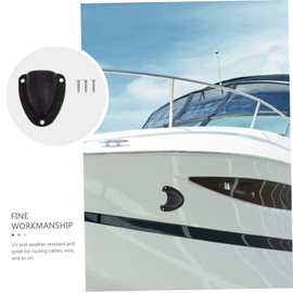 BESPORTBLE 3sets Exhaust Vent Cover Clamshell Design for Yacht and Boat Weather-Resistant and Black Wire Vent Lids with Screws