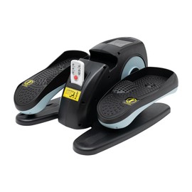 Under Desk Elliptical Machine,Electric Ellipse Leg Exerciser with Remote Control and LCD Screen, Portable Seated Pedal Exerciser for Home, Gym, Hospital. (Blue)