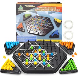 Trigle juego de mesa,Juego Mesa Goma del Triángulo,Juego de Mesa Triángulo,Entrenar el pensamiento lógico,mejorar la imaginación,Juegos de rompecabezas para adultos y niños,para reuniones (Grande)
