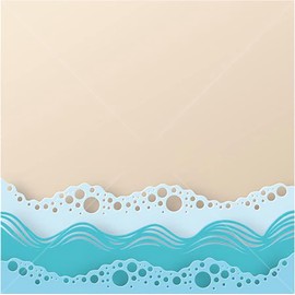 Ocean Beach Wave Metal Cutting Dies Special Summer Background Stencil Decorative Gift Craft for DIY Scrapbooking Die-Cutting and Embossing