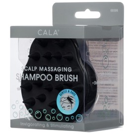 SCALP MASSAGING SHAMPOO BRUSH: BLACK