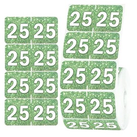 2025 Year Stickers Color Coding 3/4" x 1 1/2" File Folder 25 Year Label Coded Colored Year Stickers for End Tab File Folder Organization Office Supplies 500 Pcs (Green)