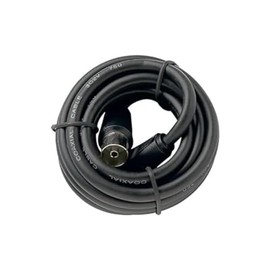 Merriway BH02559 Co-Axial TV Plug To Co-Axial TV Socket with 2 Metres (6 ft 6 inch) Black Co-Axial Cable,