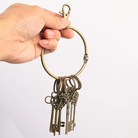 BLESSUME Steampunk Miscellaneous Goods, Fashion, Key-Shaped Antique Key Holder, Unisex, gold