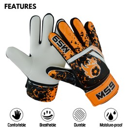 MS9 Kids Boys Children's Junior Football Goalkeeper Sports Soccer Goalie Gloves