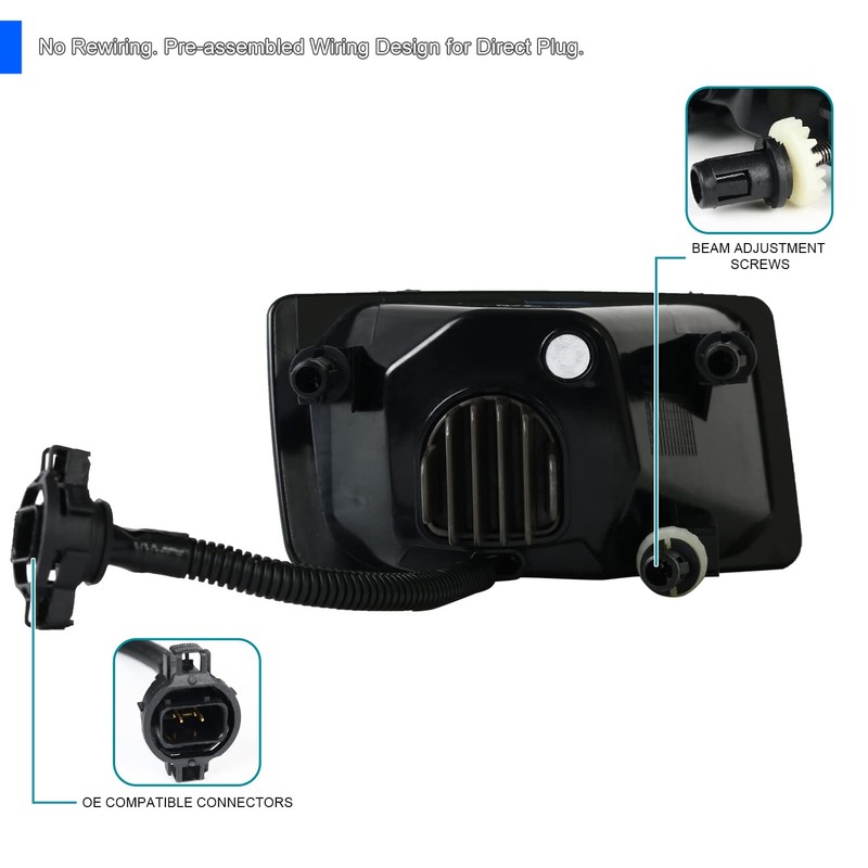 Spec-D Tuning Chrome LED Fog Lights + Built-In LED Bulbs