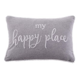 Levtex Home - Pippa - Decorative Pillow (12 x 24in.) - Beach - Grey and White