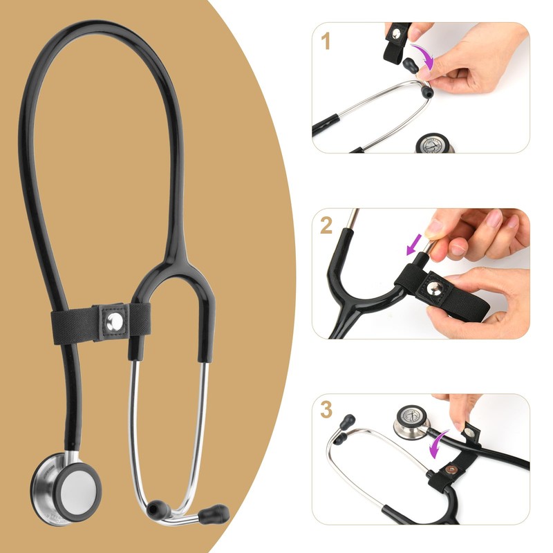 Beautyflier Adjustable Stethoscope Clip for All Models: Littmann, ADC, MDF,
