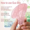 Rose Quartz Gua Sha, Natural Jade Gua Sha Stone Facial