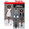 Simplicity Sewing Pattern 8015D5 Miss Petite Project Runway Dresses, Available