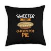 Sweeter than Chicken Pot Pie Thanksgiving Turkey Throw Pillow
