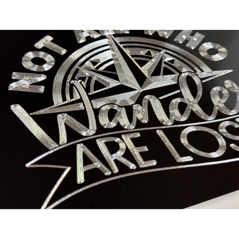 Not All Who Wander are Lost Car Tag Diamond Etched