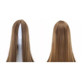 New 75cm Straight Sleek Long Synthetic Cosplay Costume Wigs Party Womens Gift, Light Brown
