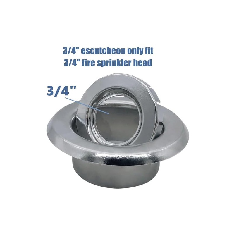 UCCKEYI Fire Sprinkler Head Escutcheon Plate Standard Cover Trim Ring
