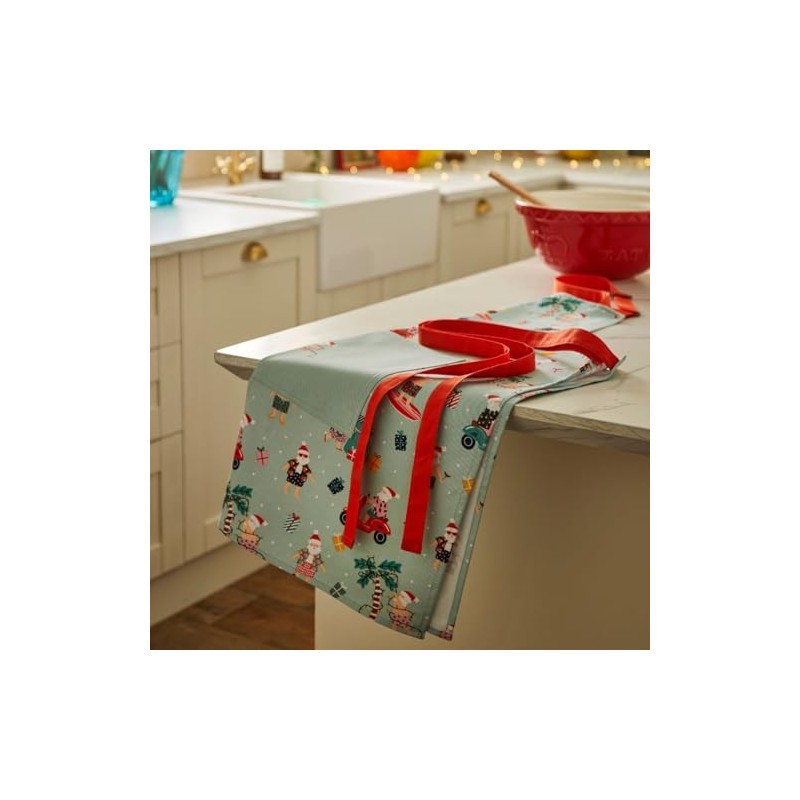 Ulster Weavers - Blue Christmas Chef Apron (70 x 80cm)