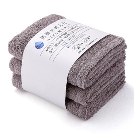 Hydrogin Chitan Hyd[AgTiO₂] 61-5019252 Basic Slim Bath Towels, Set of 3, Gray, Antibacterial, Odor Resistant, Doctor Inspired, Absorbent, Approx. 13.4 x 47.2 inches (34 x 120 cm)