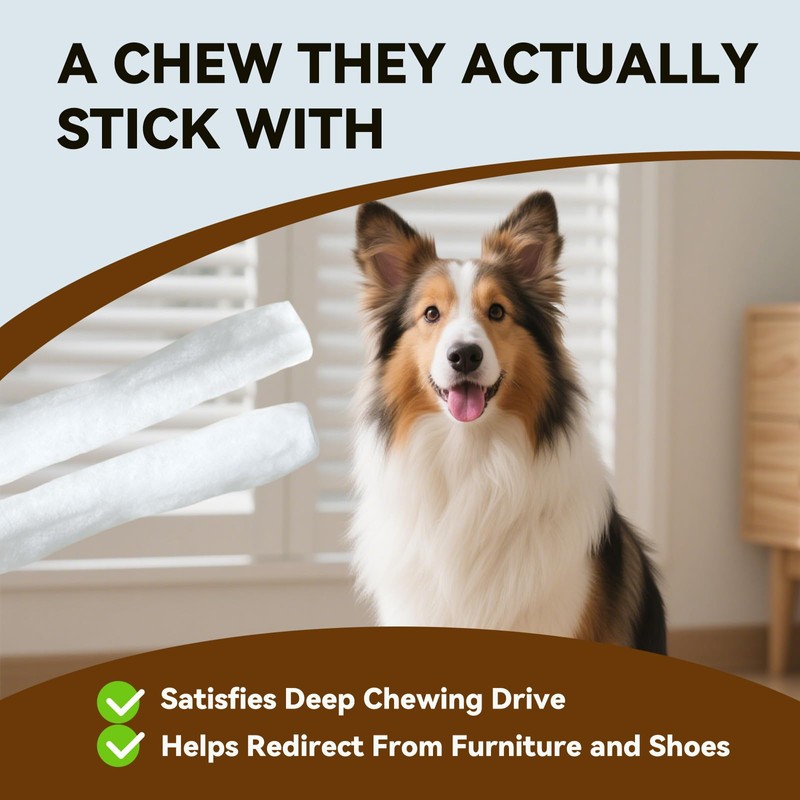 Tkacmoy Rawhide Rolls for Dogs, Long Lasting Beef Hide Chews-