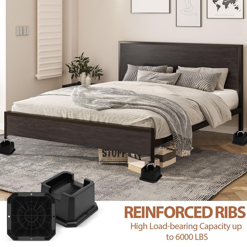 shouwuhho Bed Risers 2 inch, Furniture Risers Elevation in Heights
