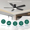 NKPU 52inch Flush Mount Ceiling Fans with Lights and Remote