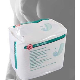 Ribomen Incontinence Pads for Men 15 cm x 33 cm by Noba (Pack of 14)