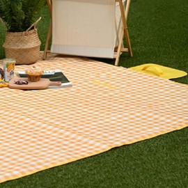 Large Waterproof Picnic Mat for Camping & Outings (Single Person) Mat Red Check
