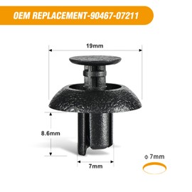 GOOACC 50pcs Fender Flare Clips Compatible for Toyota 4Runner FJ Cruiser Highlander RAV4 Tacoma, Replaces 75495-35010 75397-35010 (GRC-105)