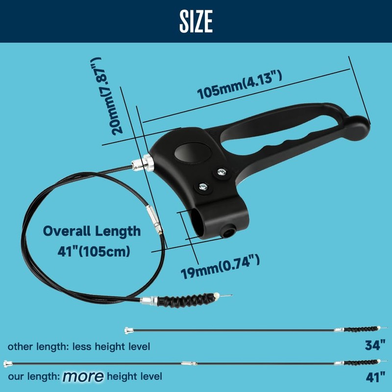 FVRITO 2 Pack Brake Handle Assembly Replacement for Rolling Walker