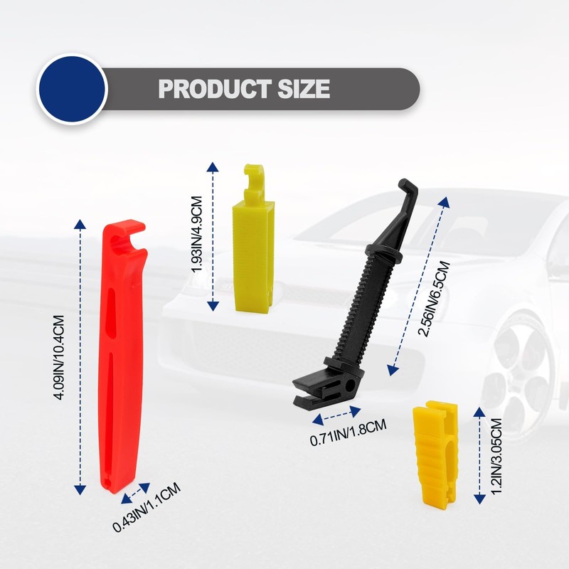 Generic 4Pcs Blade Glass Fuse Puller Insertion Tool, Mini Plastic